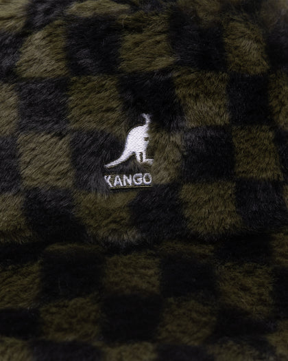 Kangol Faux Fur Bucket Olive