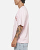 Majestic Athletic Los Angeles Dodgers Blackletter Arch Cropped T-Shirt Pink