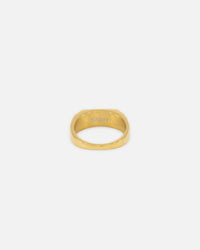 Saint Morta Adrian Bar Signet Ring Gold
