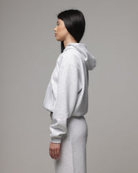 American Thrift Women's Classic Zip Hoodie Grey Heather