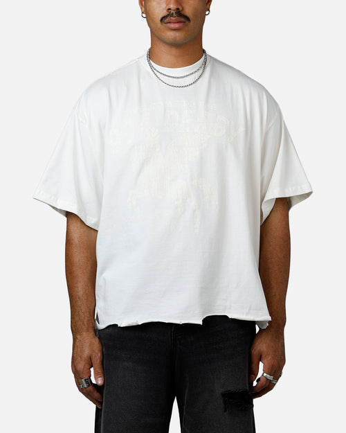 MNML Moth Eaten Cropped T-Shirt White