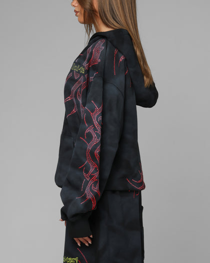 Loiter X Yu-Gi-Oh! Slifer Sky Dragon Zip Hoodie Black Wash