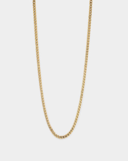 NXS 2.7mm Diamond Cut Curb Chain Gold