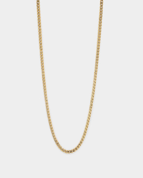 NXS 2.7mm Diamond Cut Curb Chain Gold