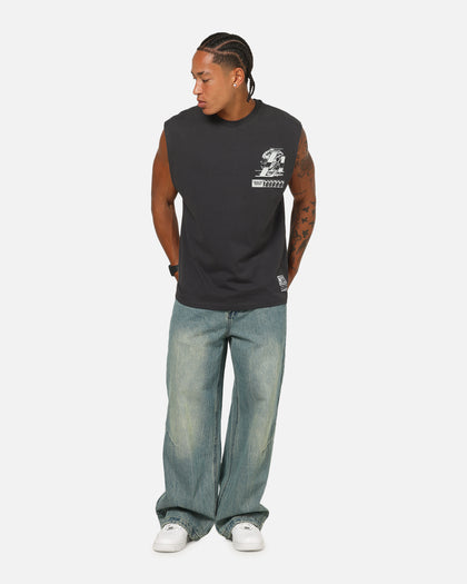 Mitchell & Ness Los Angeles Lakers LA Champ Chrome Muscle T-Shirt Washed Black