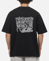 Saint Morta Wings Of Flight Boxy T-Shirt Washed Black