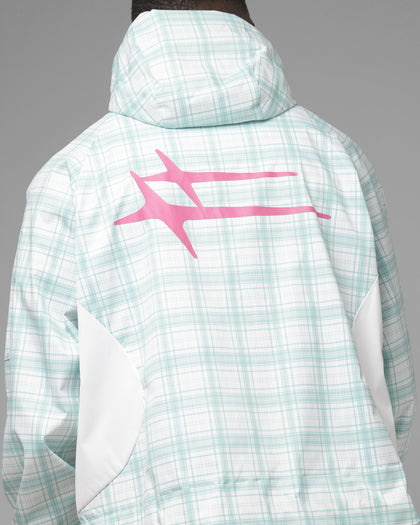 Loiter Ultra Hybrid Windbreaker Jacket Green Plaid