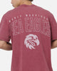 Bleacher Athletic Manly Sea Eagles NRL Attrition Washed T-Shirt Burgundy