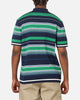 Adidas Originals Knit Stripe Polo T-Shirt Night Indigo/Green