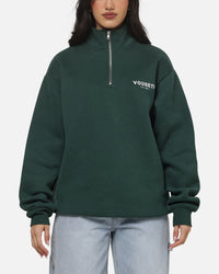 Vouseti The OG Quarter Zip Crewneck Forest Green