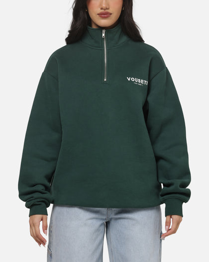 Vouseti The OG Quarter Zip Crewneck Forest Green