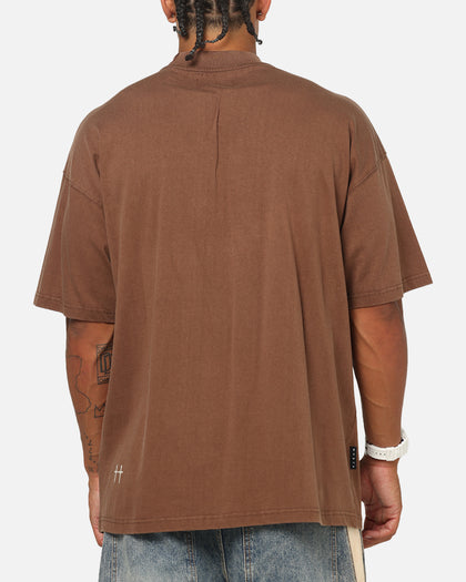 Saint Morta Pearl Script T-Shirt Washed Brown