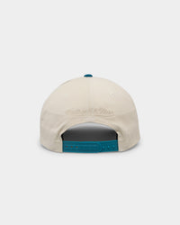 Mitchell & Ness Charlotte Hornets Pro Crown Snapback Off White/Teal
