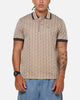 Lacoste Monogram Classic Fit Polo T-Shirt Crossiant/Cookie