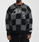 Loiter Checker Knit Sweater Black/Grey