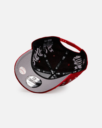 New Era Los Angeles Dodgers 'Crushed Velvet Dreams' 9FORTY A-Frame Snapback Maroon