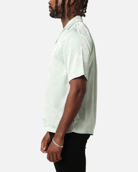 XXIII Carry Satin Button Up Shirt Sage Green