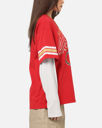 Mitchell & Ness San Francisco 49ers Waffle Mock Layer Long Sleeve T-Shirt Red