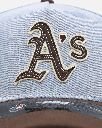 Pro Standard Oakland Athletics 'Denim Suede' Pro Pinch Strapback Denim