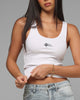 Loiter Women's Hybrid Scoop Neck Tank White