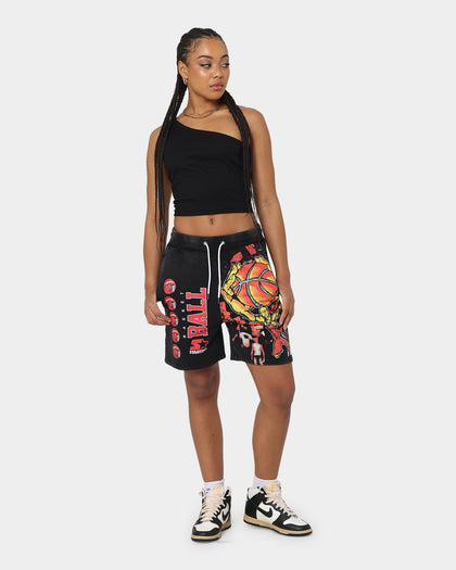 Starter Slamming Track Shorts Washed Black