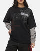 Worship Catharsis Box Crop Long Sleeve T-Shirt Washed Black