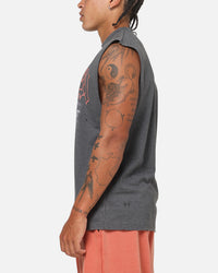 Saint Morta Birds Of Prey Muscle T-Shirt Washed Charcoal