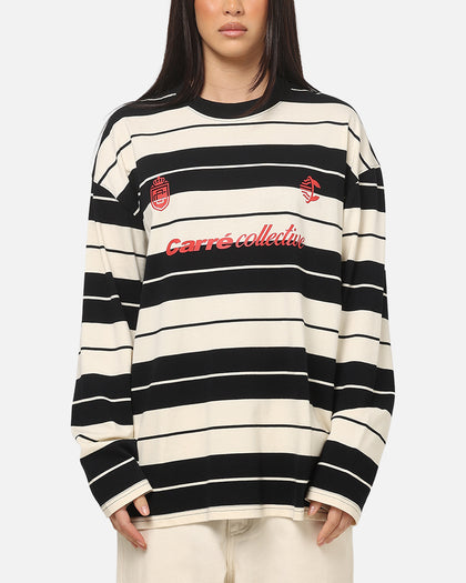 Carre Collective Stripe Long Sleeve T-Shirt Black/Off White