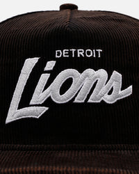 New Era Detroit Lions 'Washed Black NFL Golfer' Corduroy Golfer Snapback Washed Black