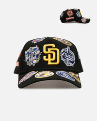 New Era San Diego Padres 'All Over Embroidery' 9FORTY A-Frame Snapback Black