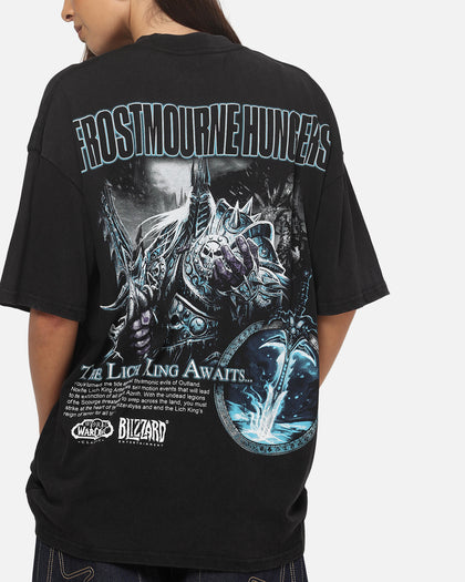 73Studio X Warcraft Frostmourne Hungers T-Shirt Black Acidwash