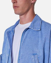 MNML Cropped Denim Jacket Blue