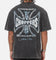 West Coast Choppers Chain Cross T-Shirt Black Acidwash
