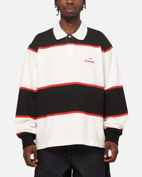 Carre Baseline Rugby Shirt Black Stripe