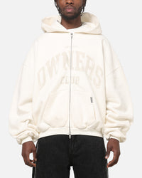 Represent Oweners Zip Through Hoodie Chalk