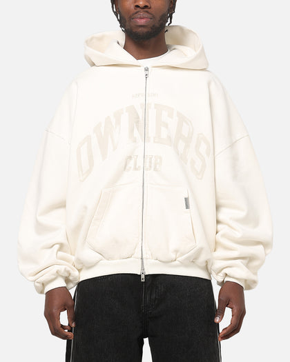 Represent Oweners Zip Through Hoodie Chalk