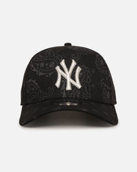 New Era New York Yankees 'Tonal Paisley' 9FORTY A-Frame Snapback Black