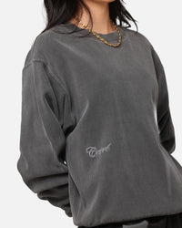Carre Avenue Ribbed Crewneck Black