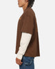 Dickies Payson 2Fer Long Sleeve T-Shirt Brown