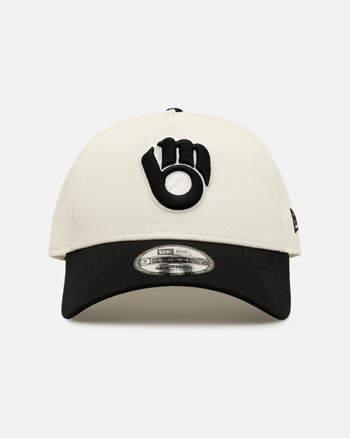 New Era Milwaukee Brewers 'Easy Chrome Black' 9FORTY A-Frame Snapback Chrome/Black
