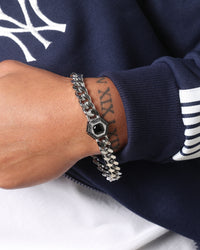 Guess Mainline Lion King Crystal Exagon Bracelet Silver