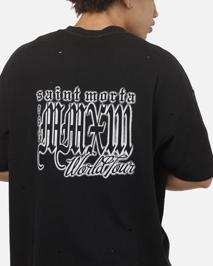 Saint Morta Wings Of Flight Boxy T-Shirt Washed Black