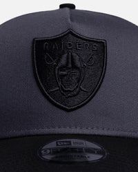 New Era Las Vegas Raiders 'Graphite Black' 9FORTY A-Frame Snapback Black/Grey