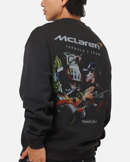 Mitchell & Ness X Mclaren Lando Norris Signature Crewneck Washed Black