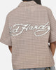 Ed Hardy Vandal Button Up Shirt Brown Check