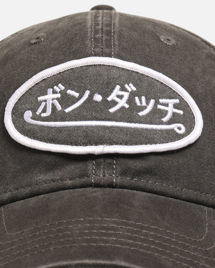 Von Dutch Japanese Script Dad Strapback Cap Washed Black