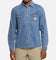 X-Large Denim Western Long Sleeve Shirt Mid Blue