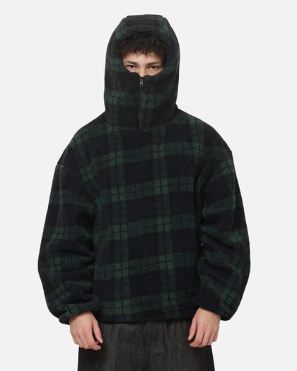 Carre Sherpa Hooded Jumper Tartan Plaid