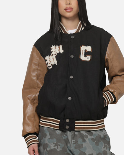 Carre x Disney M&F Varsity Jacket Washed Black