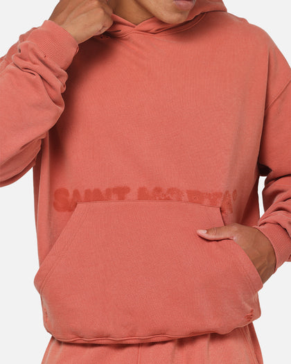 Saint Morta Apocalypse Boxy Hoodie Washed Burnt Orange